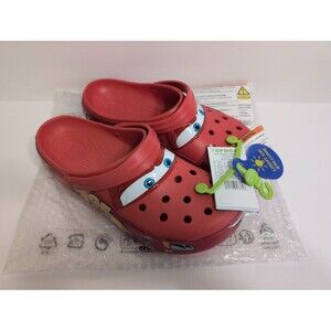 Crocs X Cars Lightning McQueen Clogs Size 11 Men's Flashing Lights Pixar Disney